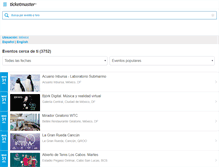 Tablet Screenshot of m.ticketmaster.com.mx